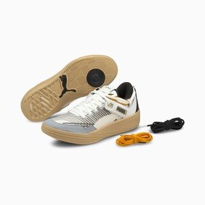 BRAND NEW - PUMA CLYDE ALL-PRO KUZMA LOW IN WHITE/PEBBLE // SIZE 12